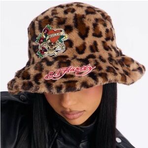 Ed Hardy Leopard Print Bucket Hat